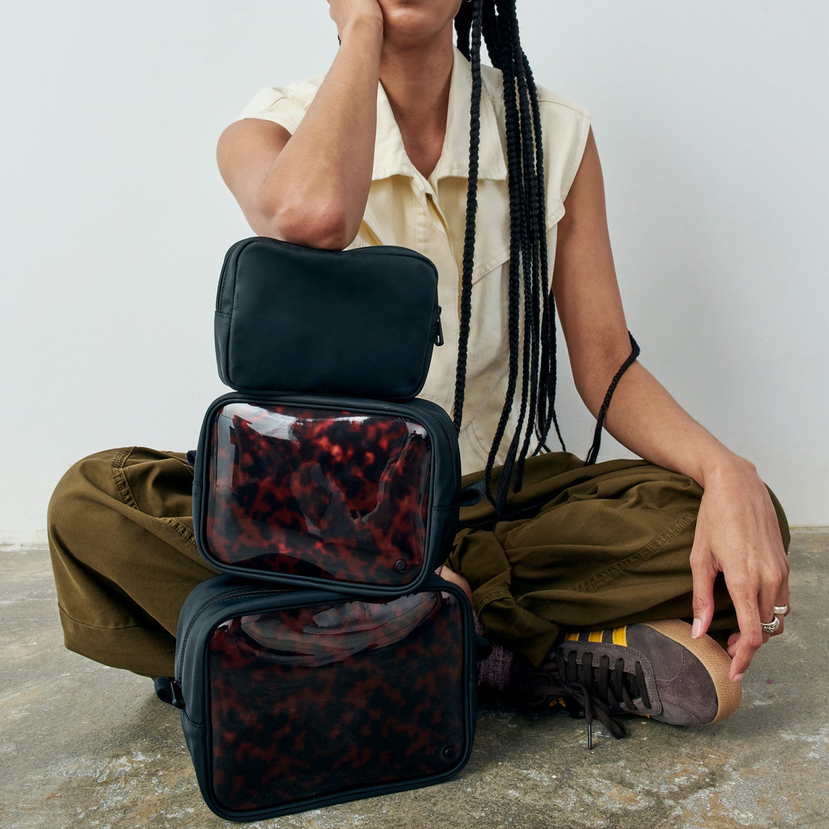 Travel Pouch Set Tortoise | State Bags New