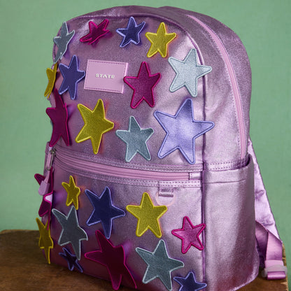 Kane Kids Backpack Metallic 3D Stars | State Bags Exclusive