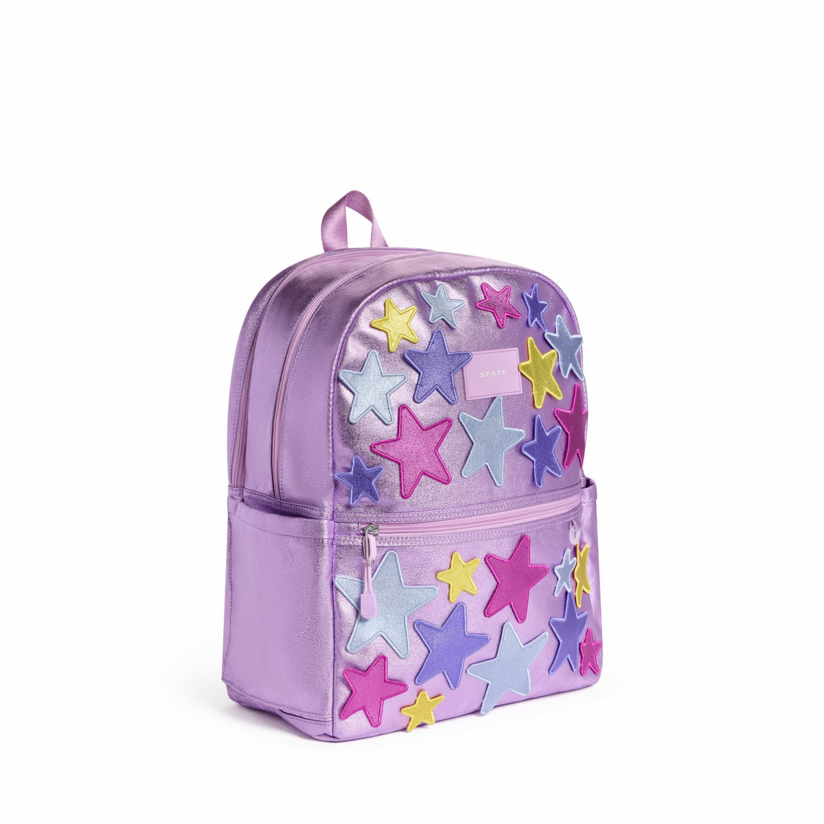 Kane Double Pocket Backpack Metallic 3D Stars | State Bags Special Offer
