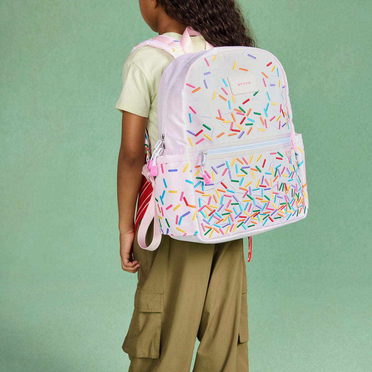 Kane Kids Backpack Polyester Canvas Rainbow Sprinkles | State Bags Special Offer