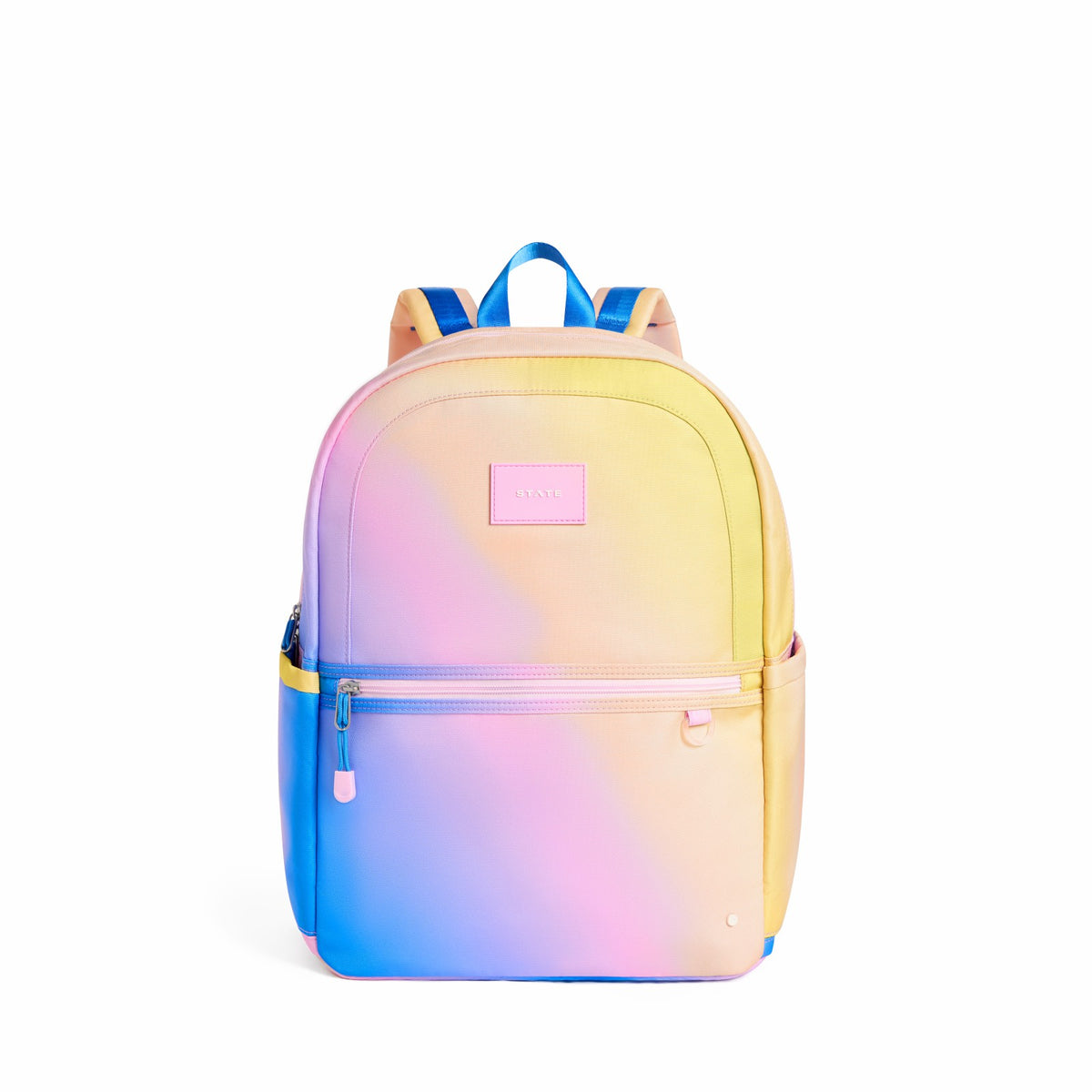 Kane Kids Large Backpack Recycled Polycnavas Blue/Pink/Yellow Gradient | State Bags Customer Favorite