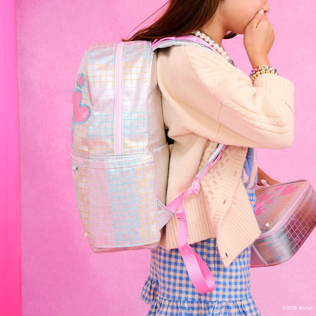 STATE x Barbie™ Kane Backpack Barbie Multi Grid Hearts | State Bags Great Value