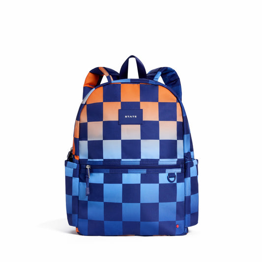 Kane Double Pocket Backpack Recycled Polycanvas Gradient Checkerboard | State Bags Trending