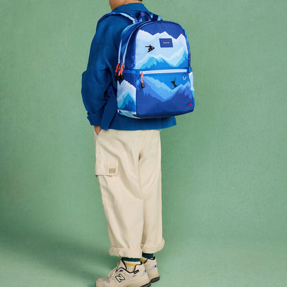 Kane Double Pocket Backpack Recycled Polycanvas Mountains | State Bags Exclusive