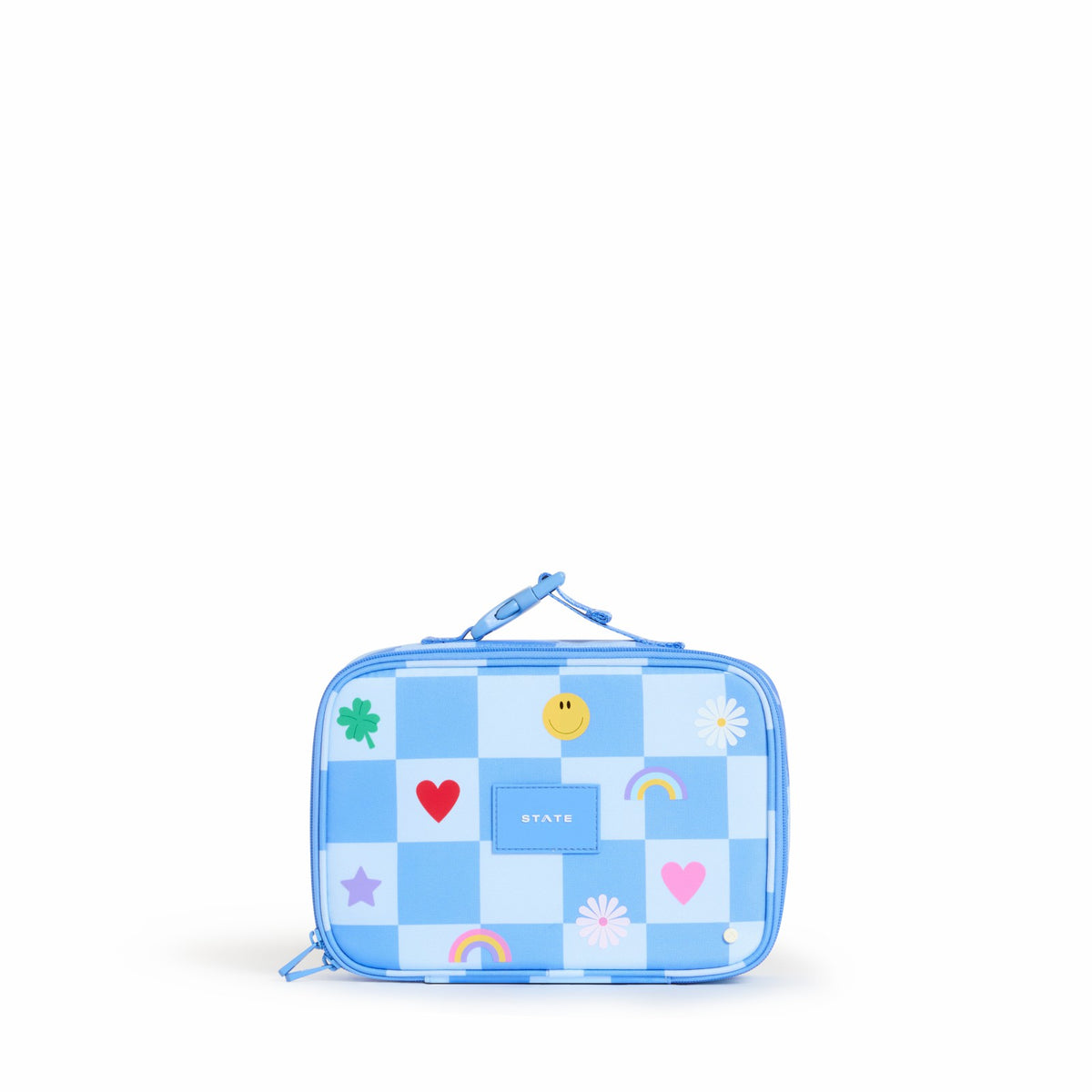 Rodgers Lunch Box Recycled Polyester Canvas Charms Blue Check | State Bags Signature