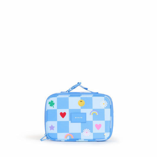 Rodgers Lunch Box Recycled Polyester Canvas Charms Blue Check | State Bags Signature