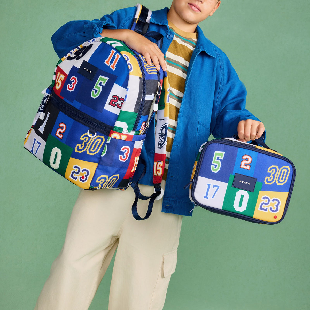 Rodgers Lunch Box Poly Canvas Varsity Numbers | State Bags Classic