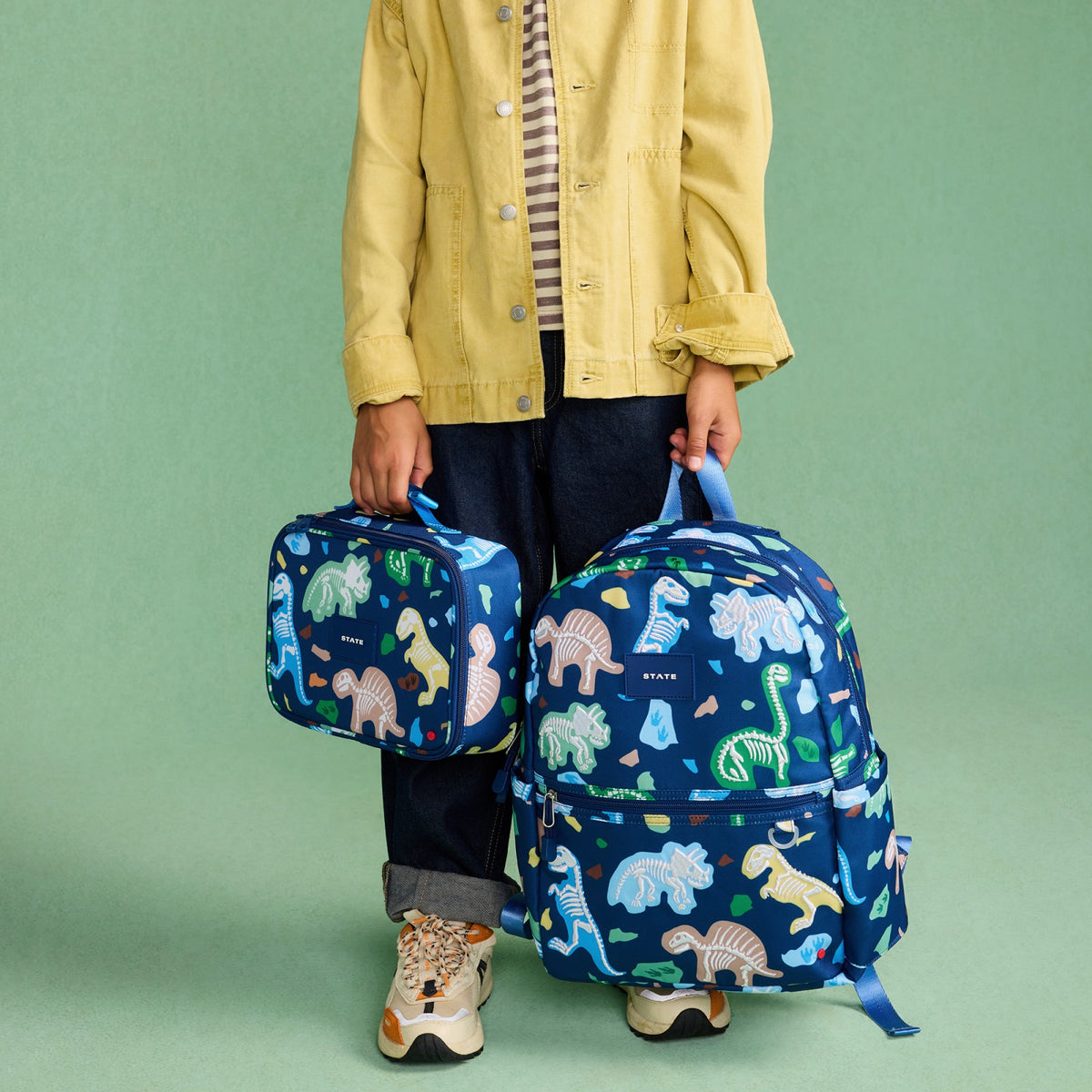 Rodgers Lunch Box Recycled Polyester Canvas Dino Fossils | State Bags Signature