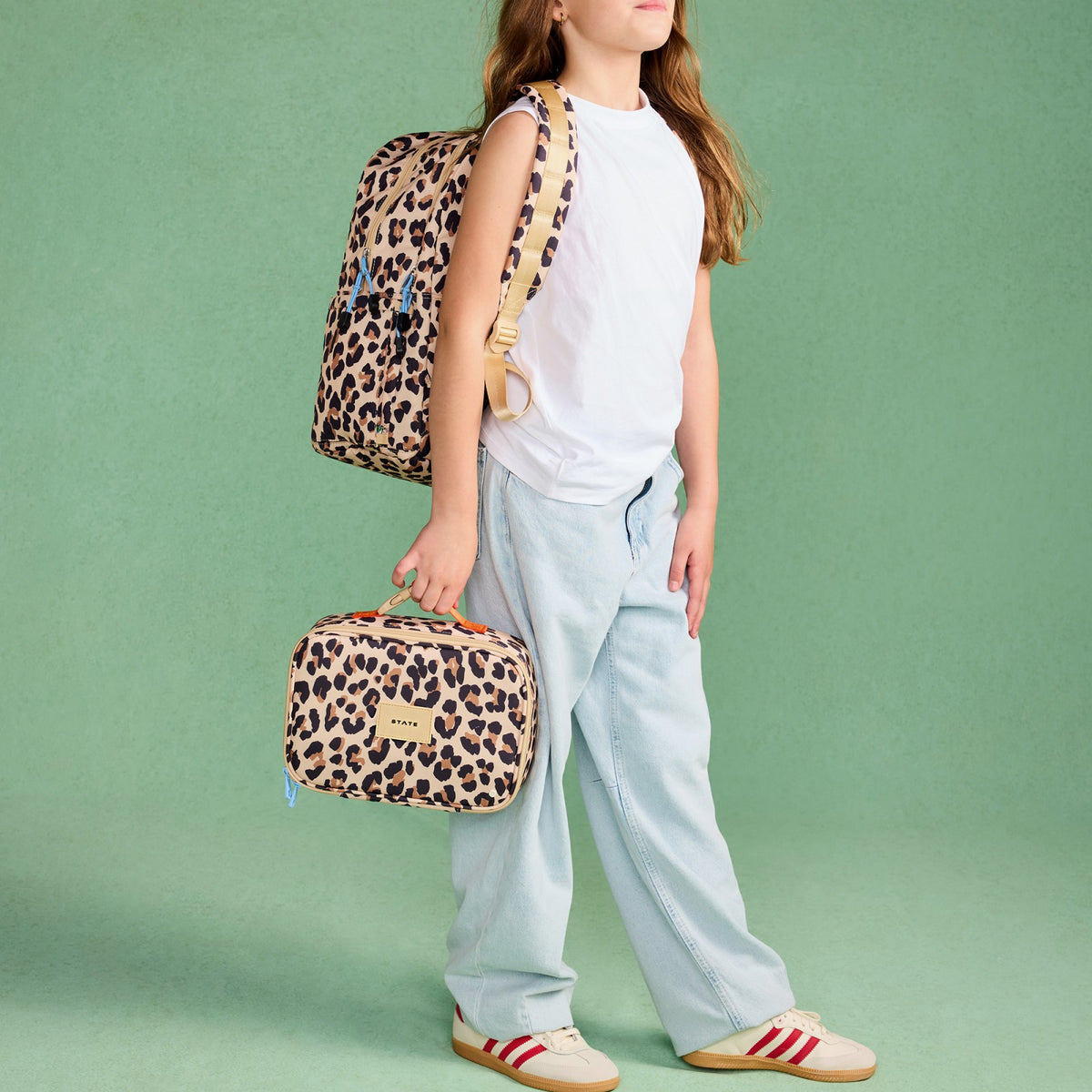 Rodgers Lunch Box Recycled Poly Canvas Leopard | State Bags Discount