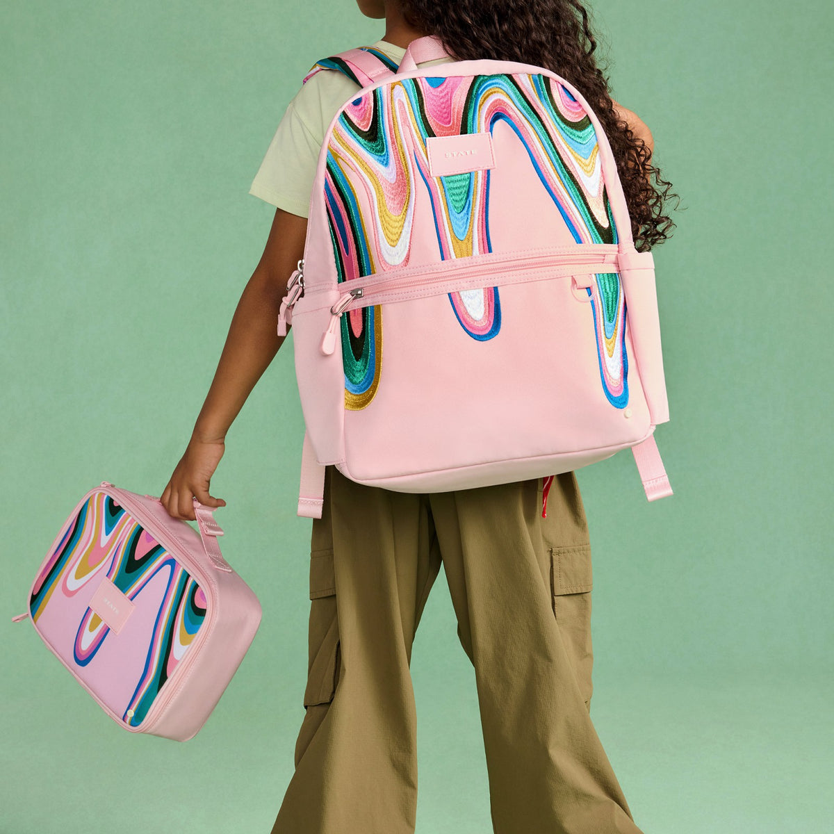 Rodgers Lunch Box Recycled Poly Canvas Paint Wave | State Bags Everyday
