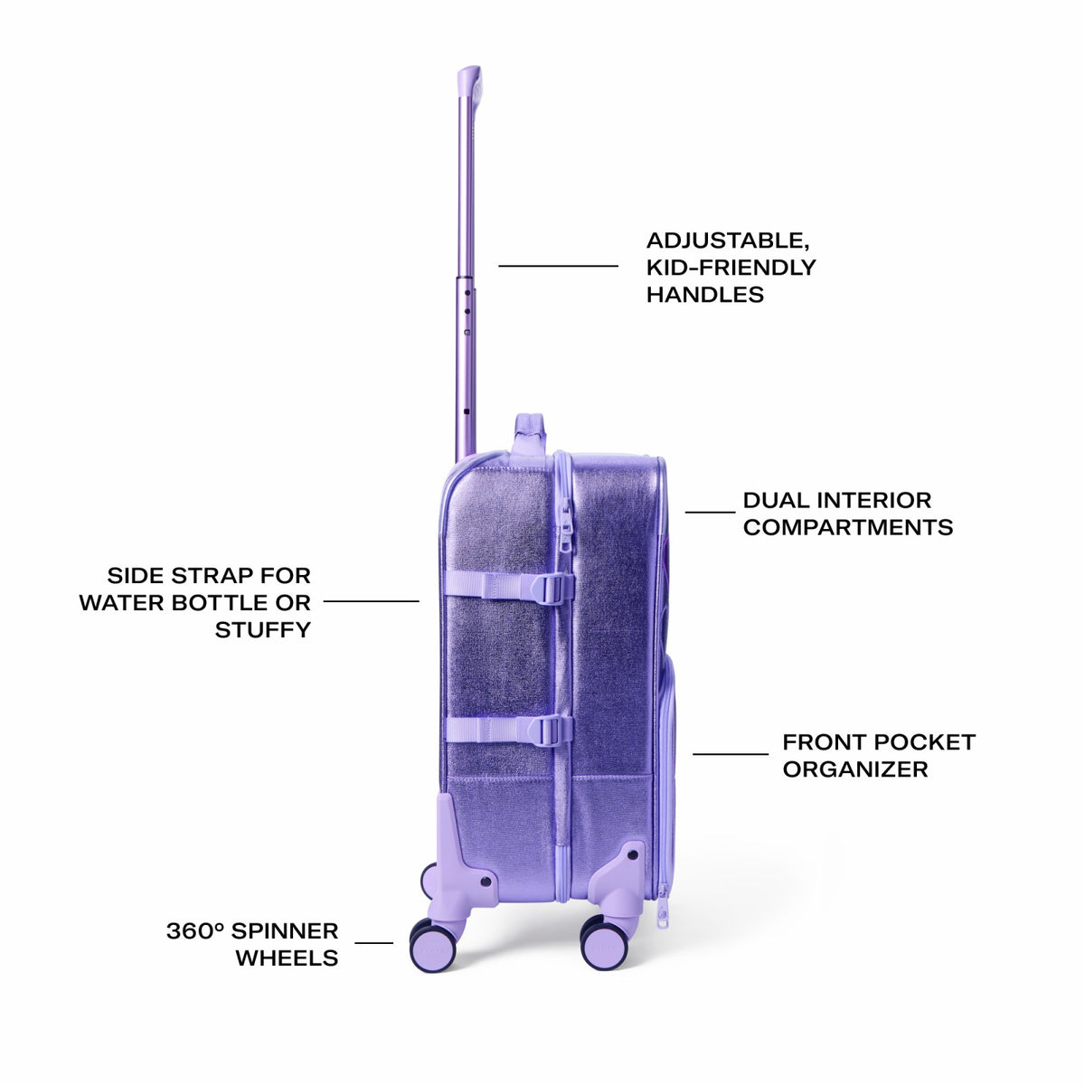 Logan Suitcase Metallic 3D Hearts | State Bags Special Offer