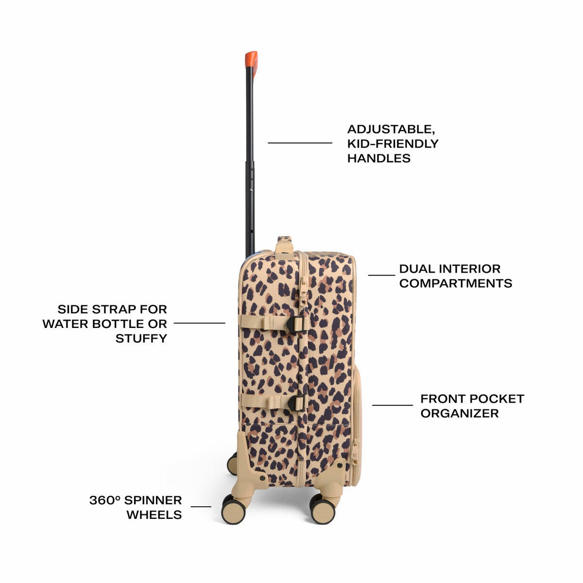 Logan Carry-On Suitcase Leopard | State Bags Essential