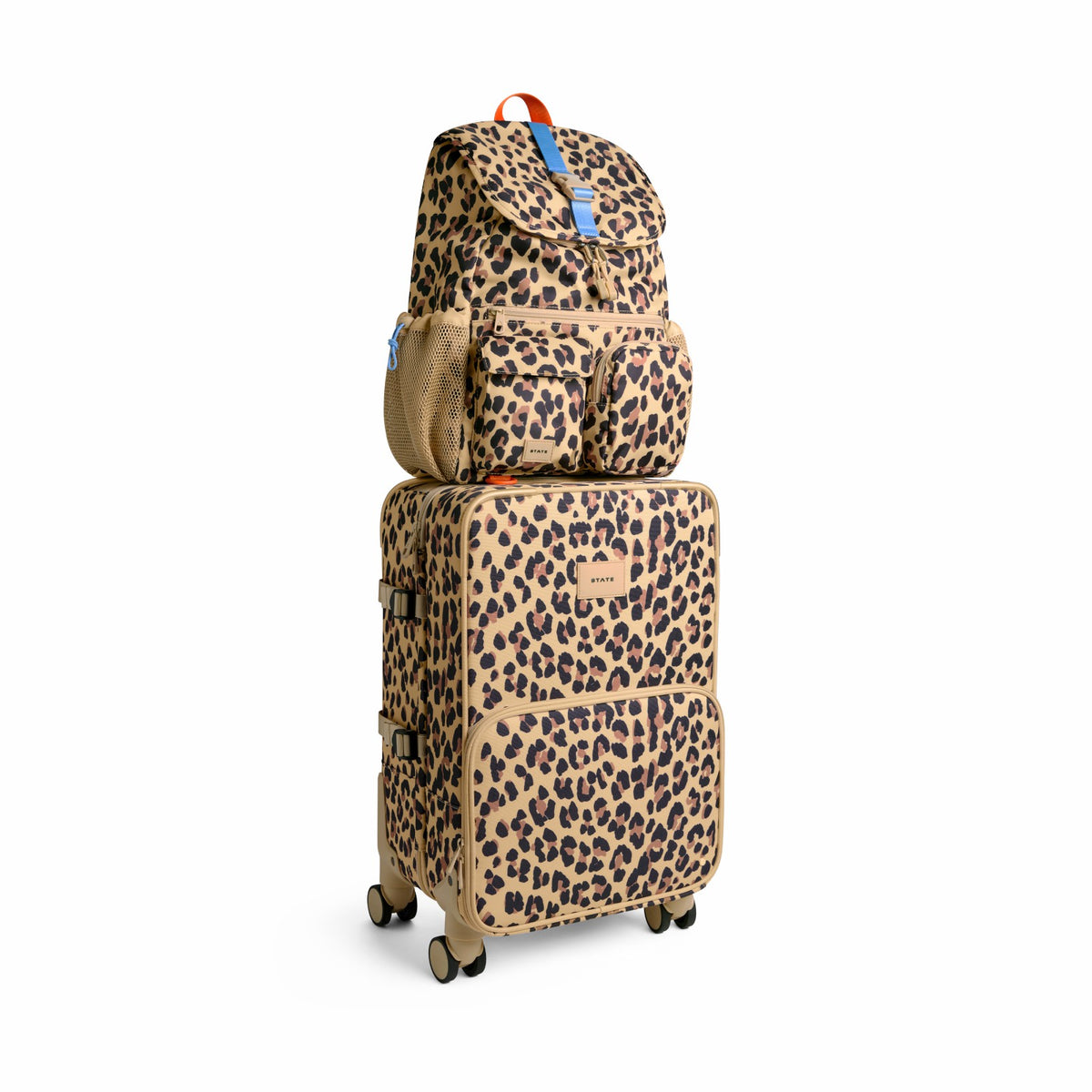 Logan Carry-On Suitcase Leopard | State Bags Essential