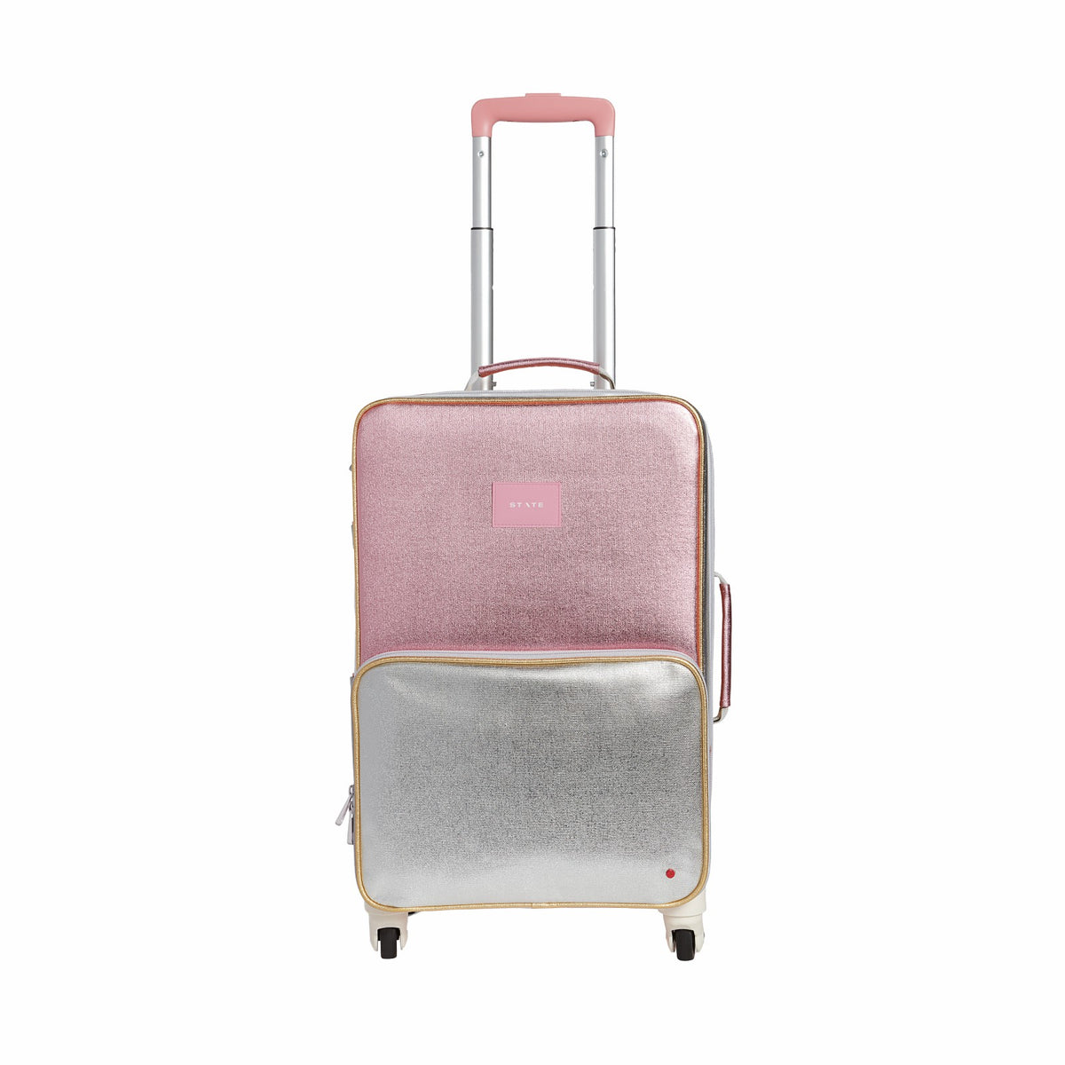 Logan Suitcase Metallic Pink/Silver | State Bags New