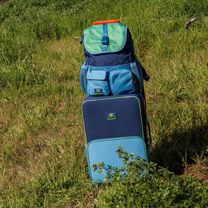 Logan Carry-On Suitcase Blue Green Orange | State Bags Recommended