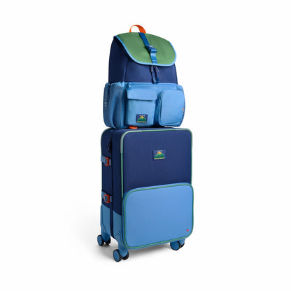Logan Carry-On Suitcase Blue Green Orange | State Bags Recommended