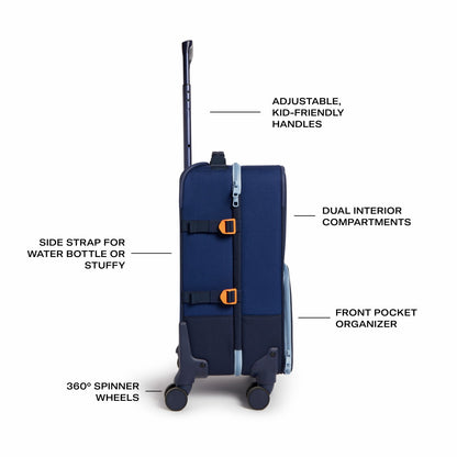 Logan Suitcase Polyester Canvas Navy | State Bags New