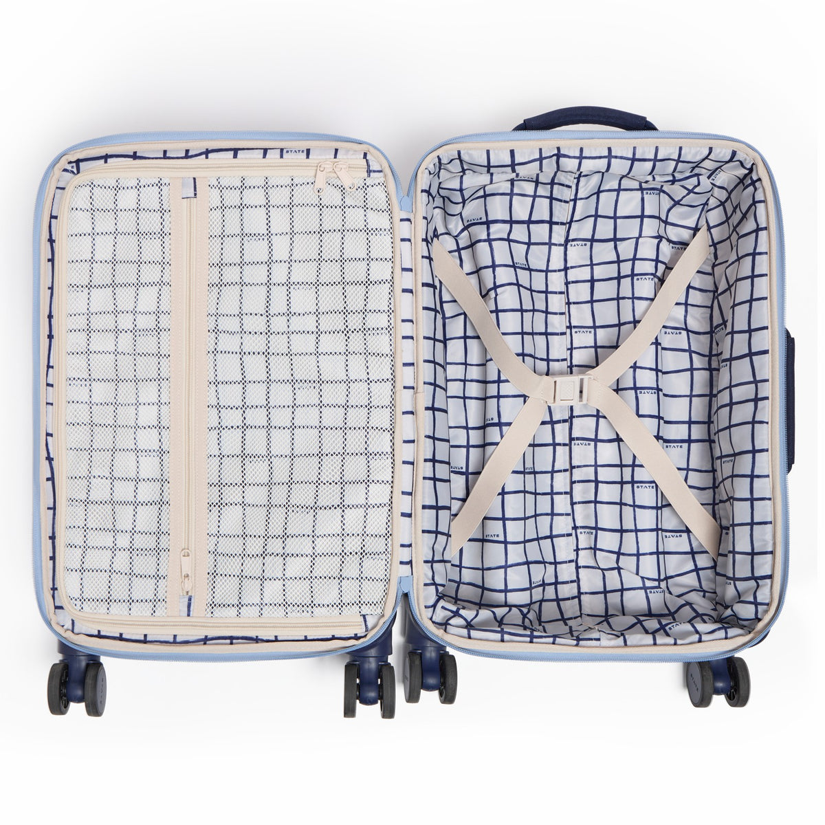 Logan Suitcase Polyester Canvas Navy | State Bags New