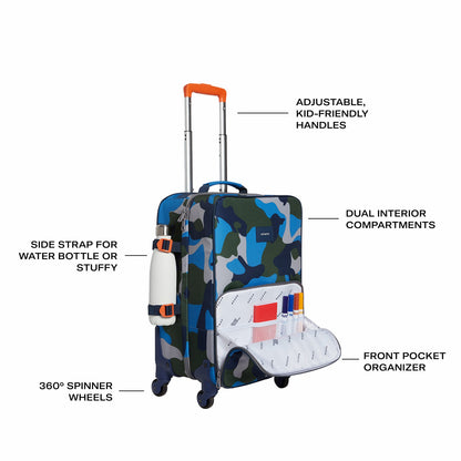 Logan Suitcase Printed Canvas Camo | State Bags Premium
