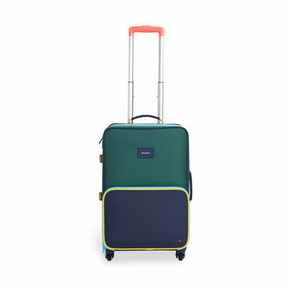 Logan Suitcase Color Block Green/Navy | State Bags Smart Buy