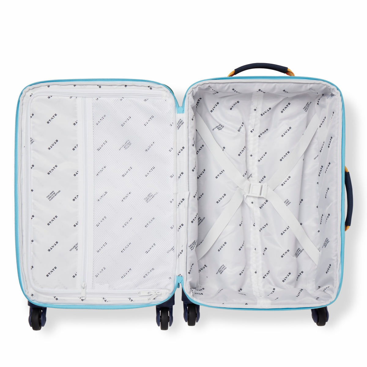 Logan Suitcase Color Block Green/Navy | State Bags Smart Buy