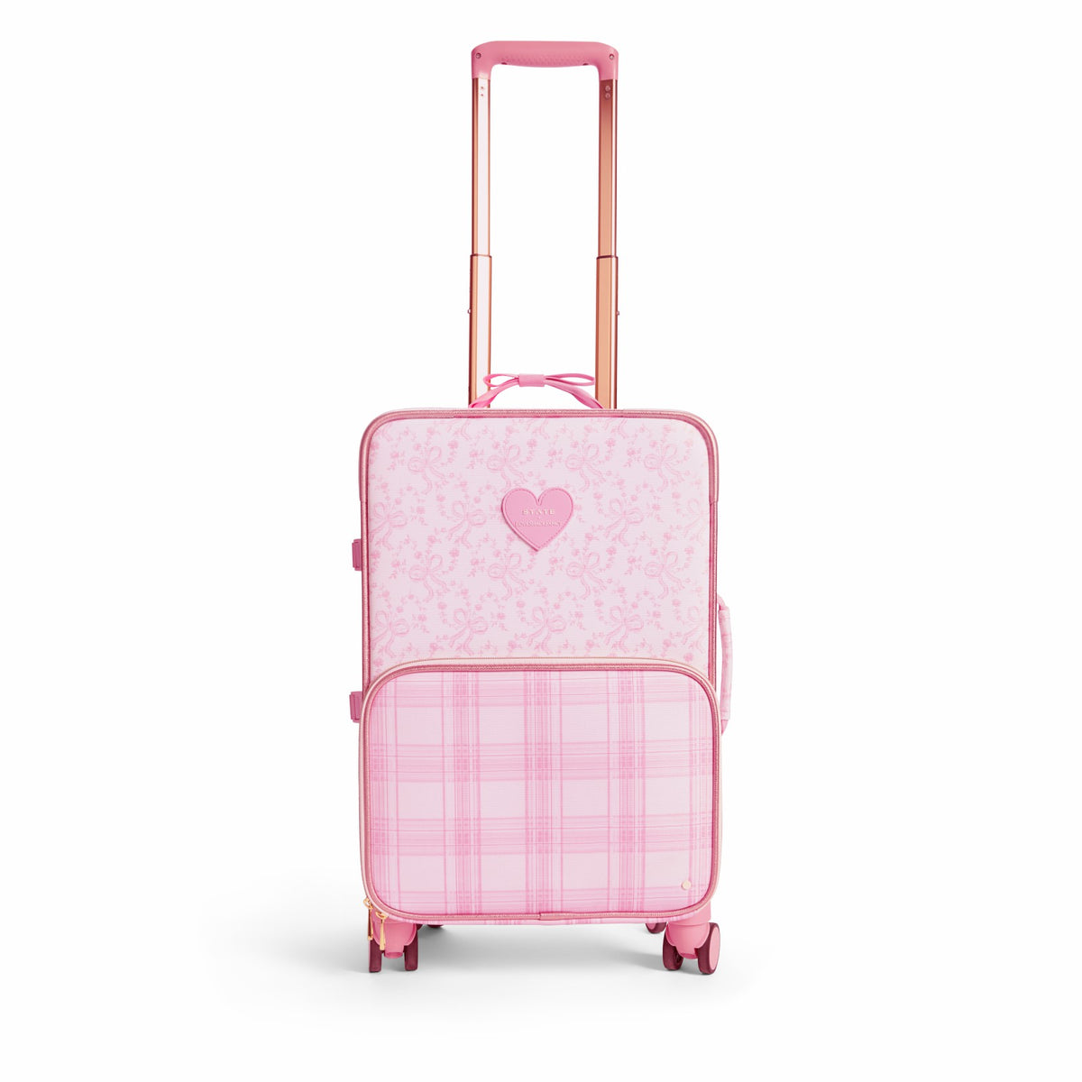 STATE x LoveShack Fancy Logan Carry-On Suitcase Polyester Canvas Pink Vanilla | State Bags Customer Favorite