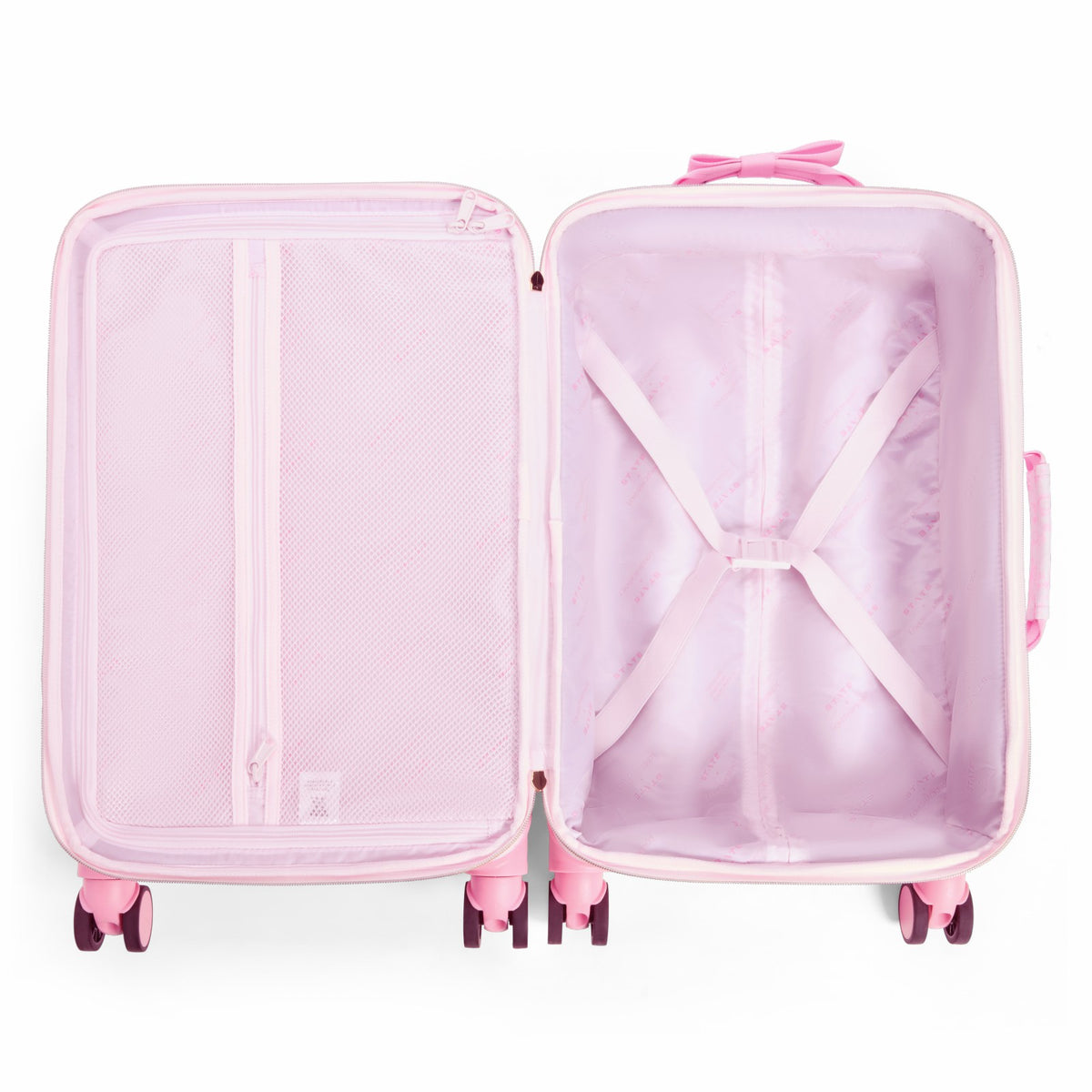 STATE x LoveShack Fancy Logan Carry-On Suitcase Polyester Canvas Pink Vanilla | State Bags Customer Favorite