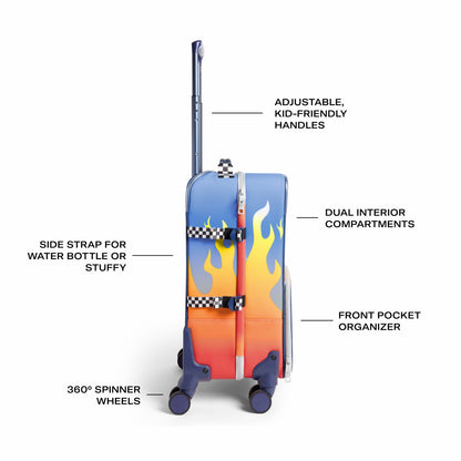 STATE x Hot Wheels™ Logan Carry-On Suitcase Hot Wheels™ Flames | State Bags New
