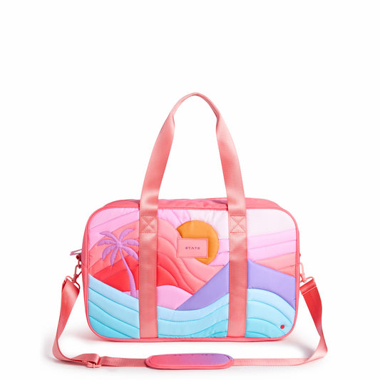 Rockaway Duffle Printed Nylon Puffer Sunset | State Bags Special Offer