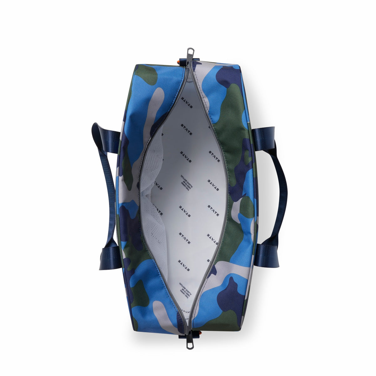 Rockaway Duffle Recycled Polyester Canvas Blue Checkerboard | State Bags Trending