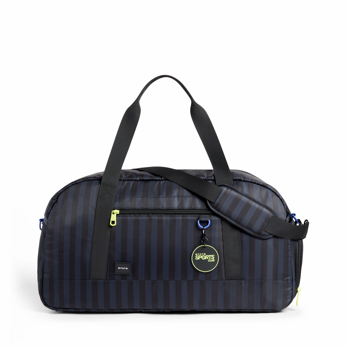 Fenway Sports Duffle Black Grey Striped | State Bags Special Offer