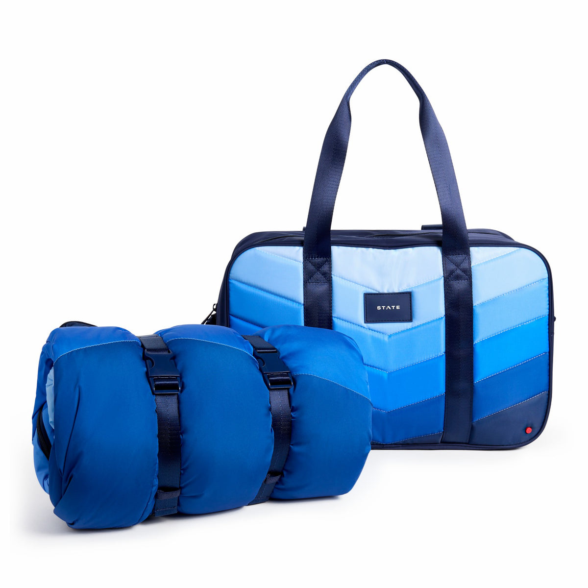 Redwood Sleeping Bag Blue Chevron | State Bags Everyday