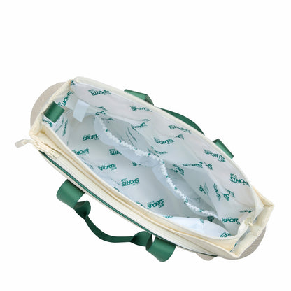 Riley Tennis Tote Nylon Ivory/Green | State Bags Trending