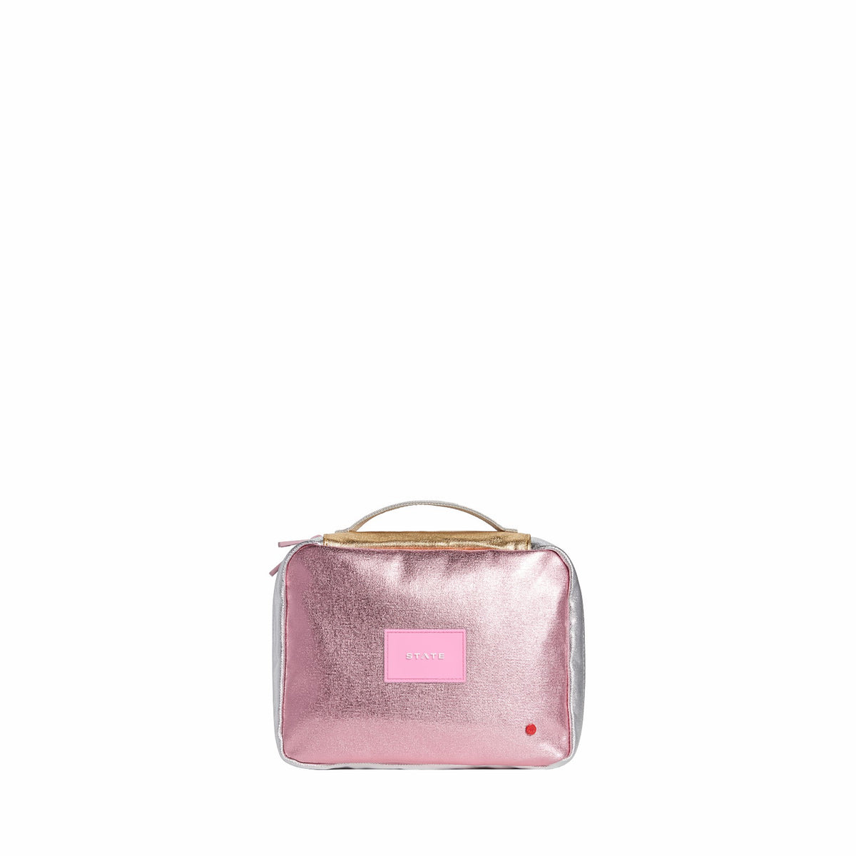Bensen Toiletry Kit Metallic Pink/Silver | State Bags Popular
