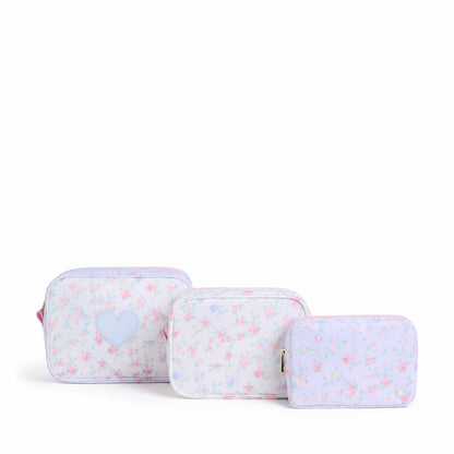 STATE x LoveShackFancy Travel Pouch Set Nylon Confetti Bloom / Wildflower Blue | State Bags Smart Buy