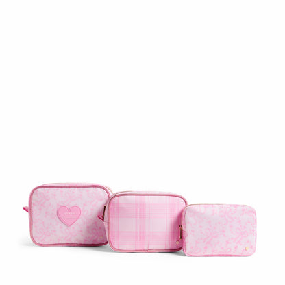 STATE x LoveShackFancy Travel Pouch Set Nylon Pink Vanilla | State Bags Quality