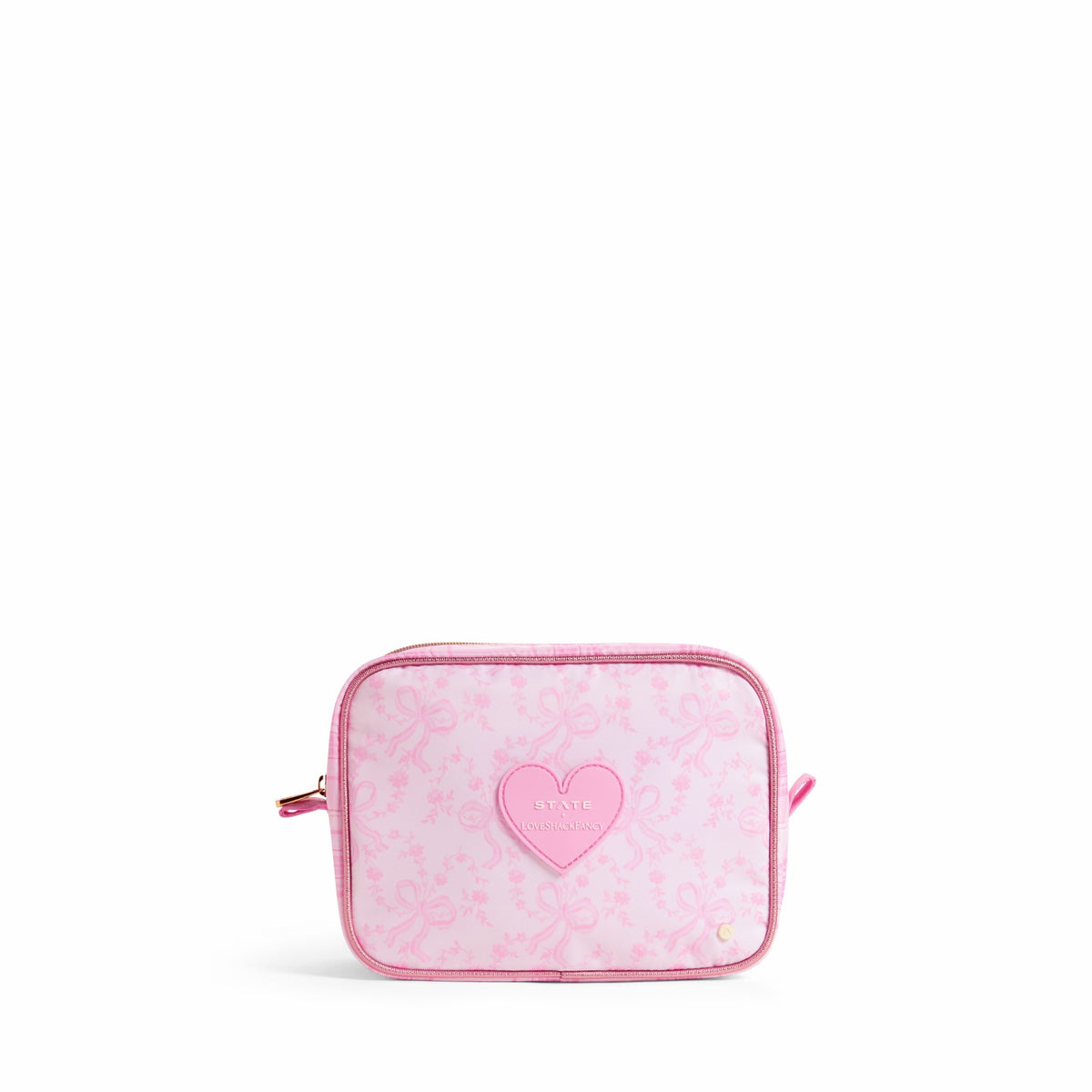 STATE x LoveShackFancy Travel Pouch Set Nylon Pink Vanilla | State Bags Quality