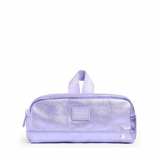 Clinton Pencil Case Metallic Lilac | State Bags Value