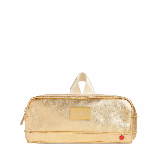 Clinton Pencil Case Metallic Gold | State Bags Great Value
