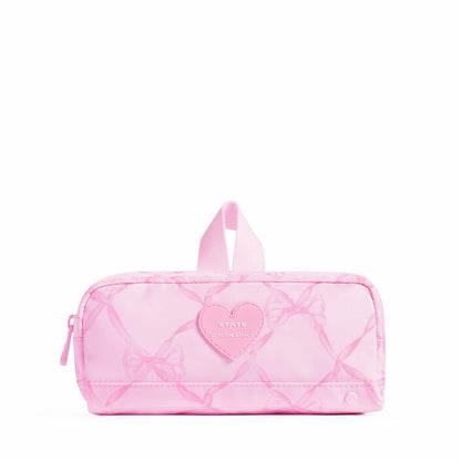 STATE x Loveshack Fancy Clinton Pencil Case Polycanvas Pink Peppermint | State Bags Special Offer