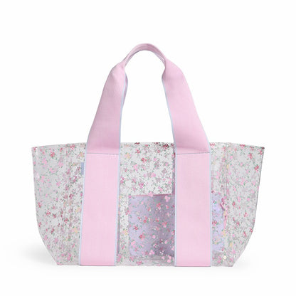 STATE x LoveShackFancy Wellington Cabana Tote TPU Wildflower Blue | State Bags Quality