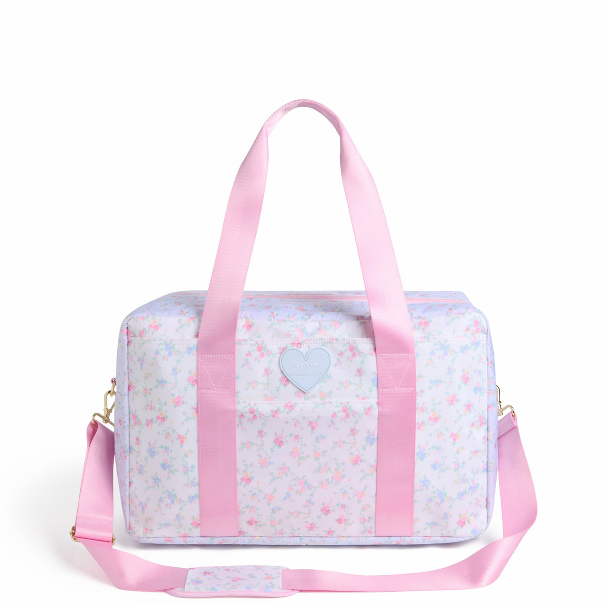 STATE x LoveShackFancy Wellington Weekender Nylon Confetti Bloom / Wildflower Blue | State Bags Recommended