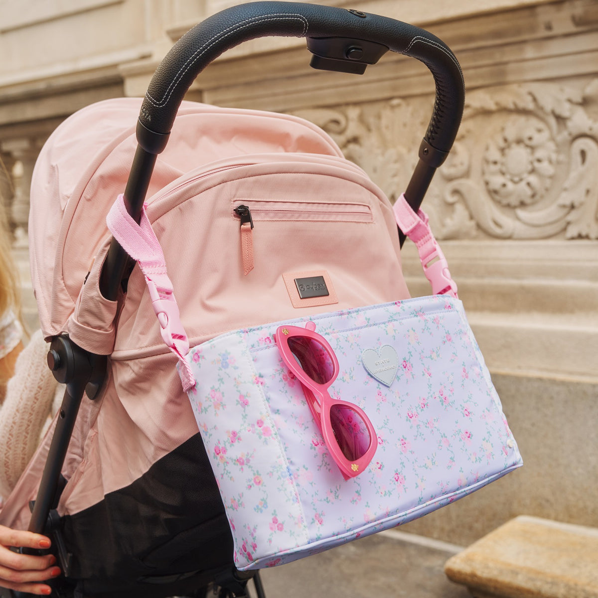 STATE x LoveShackFancy Stroller Organizer Nylon Confetti Bloom / Wildflower Blue | State Bags Signature