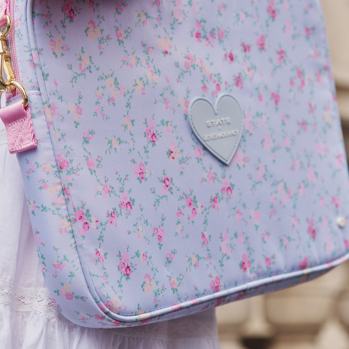 STATE x LoveShackFancy Allen Laptop Case Wildflower Blue | State Bags Hot Sale