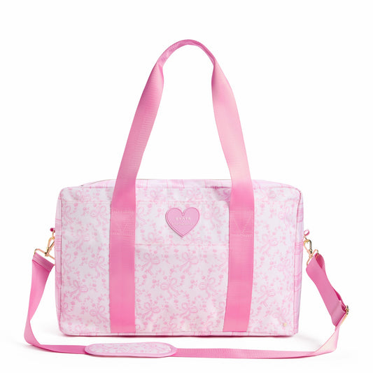 STATE x LoveShackFancy Wellington Weekender Nylon Pink Vanilla | State Bags Best Seller