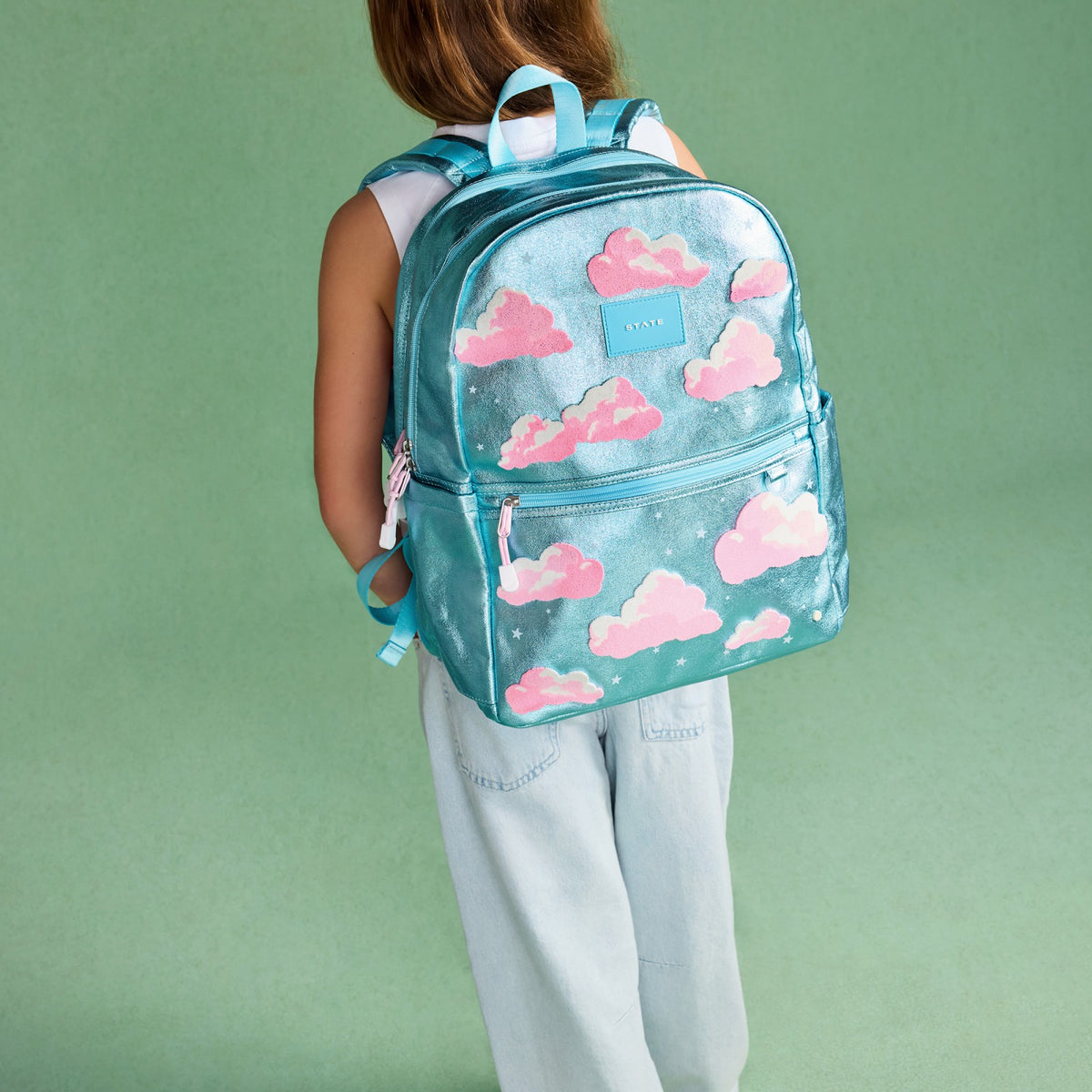 Kane Double Pocket Backpack Metallic Clouds | State Bags Best Price
