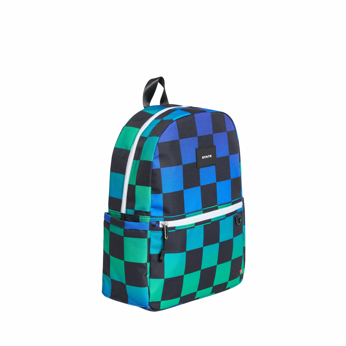 Kane Kids Travel Backpack Printed Canvas Blue Checkerboard | State Bags Great Value
