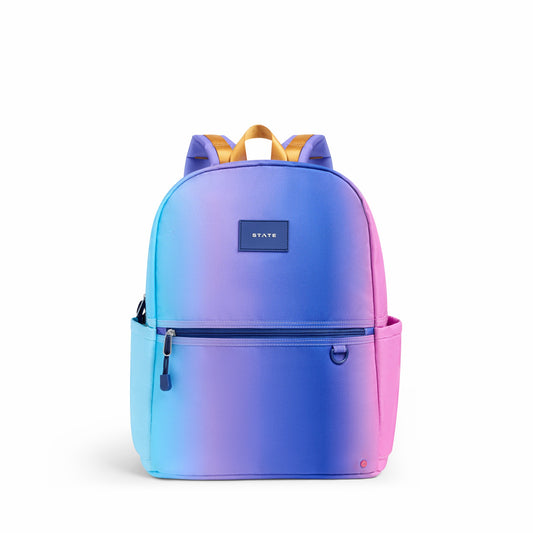 Kane Kids Double Pocket Recycled Polyester Canvas Blue Pink Gradient | State Bags Trending