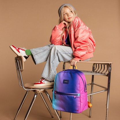Kane Kids Double Pocket Recycled Polyester Canvas Blue Pink Gradient | State Bags Trending