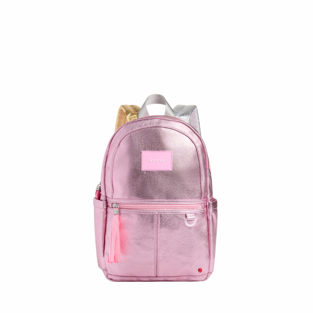 Kane Mini Backpack Metallic Pink/Silver | State Bags Recommended